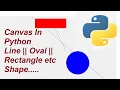 Canvas Shapes Rectangle Oval Line In Python Using tkinter