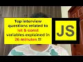 Let Const Temporal Dead Zone Hoisting Javascript Interview - 2