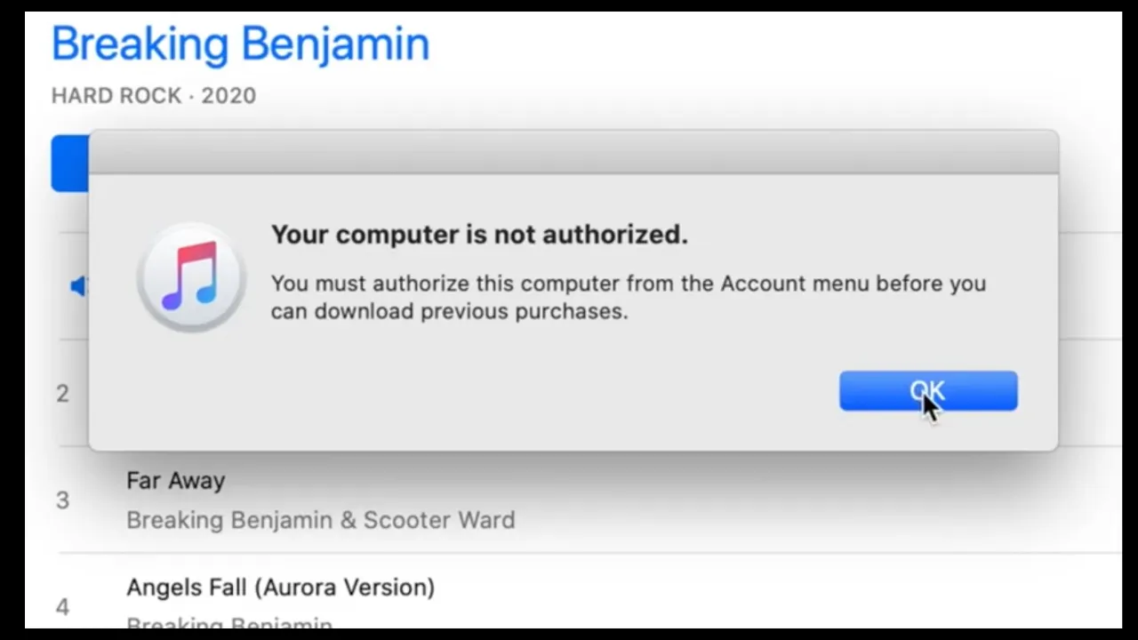 Authorize Computer from account menu iTunes music: How to fix iTunes won’t let you play your music