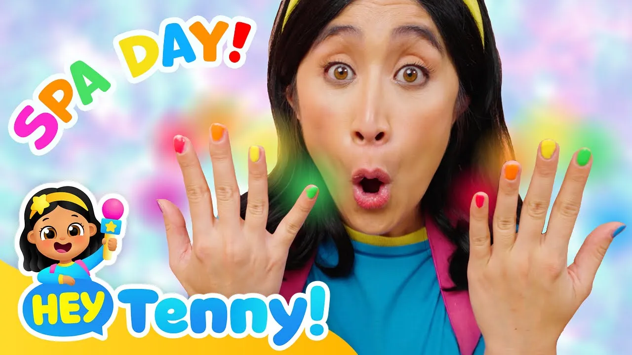 Spa Day for Face Masks and Rainbow Nails🌈 | Educational Video for Kids | Hey Tenny!