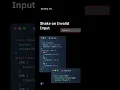 Shake on Invalid Input using CSS