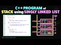 C PROGRAM to Implement STACK using SINGLY LINKED LIST FULL CODE Data structures Algorithms