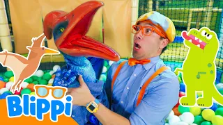 Blippi Plays with Baby Dinosaurs in the Ballpit! 🦕🦖