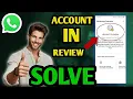 Account in Review New Solution 2026 This Account Can t Use WhatsApp Taseer Prince