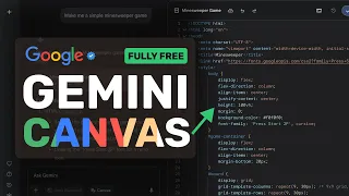 Google's Gemini Fully Free CANVAS : This NEW AI Coder by Google is AWESOME!