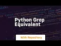python grep equivalent
