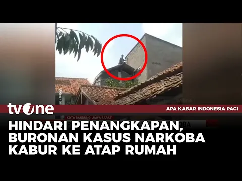 Dikepung Polisi, Pria Terduga Kasus Narkoba Lari ke Atap Rumah