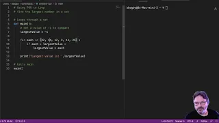 for loop find largest number