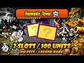 Battle Cats - Heavenly Tower 2 Slots 100 Units Challenge No Fest Legend Rare