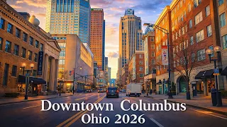 Sunset Street Ohio Sunset Drive Tour Downtown Streets in 4K