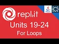 Units 19-24 For Loops CodingBytes Java REPL it speedrun
