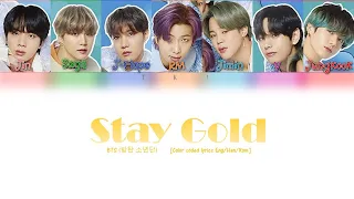 BTS Stay Gold Color Coded Lyrics Jap Rom Eng 