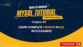 Chapter-4 SQL REGEXP Regular Expression Complete Tutorial with example 2023