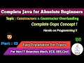 Java basics part 13 constructors and constructor overloading explained in detail