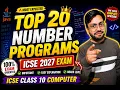 Exam Oriented Top 20 Number Programs in Java Using While Loop ICSE Class 10 Board Prep