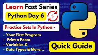 Python practice sets Day 6 Of Learn Fast Series