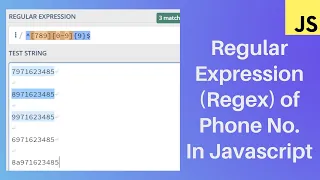 Phone validation in javascript in hindi Regular expressions Javascript tutorial for beginners - 42