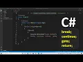 C - break continue goto return statements Learn Coding
