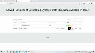 Solved - Angular 11 Datatable Dynamic Data No Data Available in Table