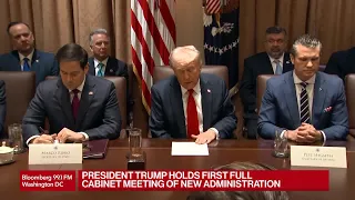 President Trump Holds First Cabinet Meeting With Elon Musk Attending: Full Event