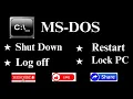 How to Shutdown Restart Logoff and Lock Computer using CMD MS Dos in HIndi