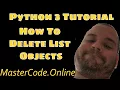 How To Delete List Objects in Python 3