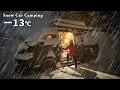 Lagu ［積雪120cm］北海道の山奥で記録的大雪\u0026猛吹雪で走行困難。女ひとりハイエース車中泊/2024年/snow car camping