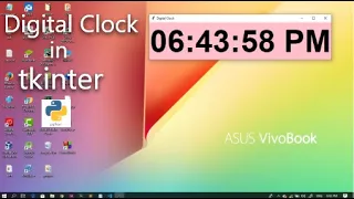 create a Digital clock in tkinter Python