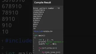 C programming number pattern Triangle number pattern print in c language c language programs