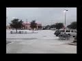 Sheets of ice cover parking lot in Carrollton Texas