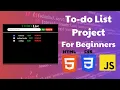 JavaScript for Beginners Master Building a Todo List App in HTML CSS JS with LocalStorage