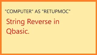 How to reverse string in qbasic Code Solutions