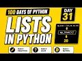 100 Days Of Python Lists in Python PY2AI