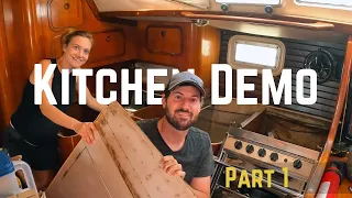 Renovating our 33 year old Sailboat’s Galley / Kitchen | Sailing 35