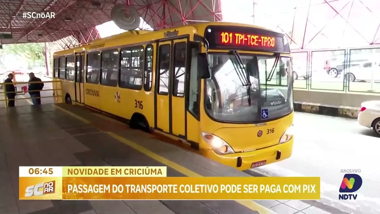 Transporte coletivo de Criciúma adota pagamento de passagem com pix