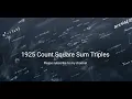 1925 Count Square Sum Triples
