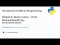 Module 3 Manipulating Strings BPLCK105B BPLCK205B VTU