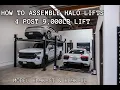 HOW TO DYI INSTALL A 4 POST CAR LIFT - HALO LIFTS 4 POST 9 000 LB CAR LIFT MODEL HL9K-ST HL9K-XL