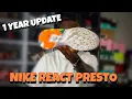NIKE REACT PRESTO AFTER WEARING FOR 1 YEAR