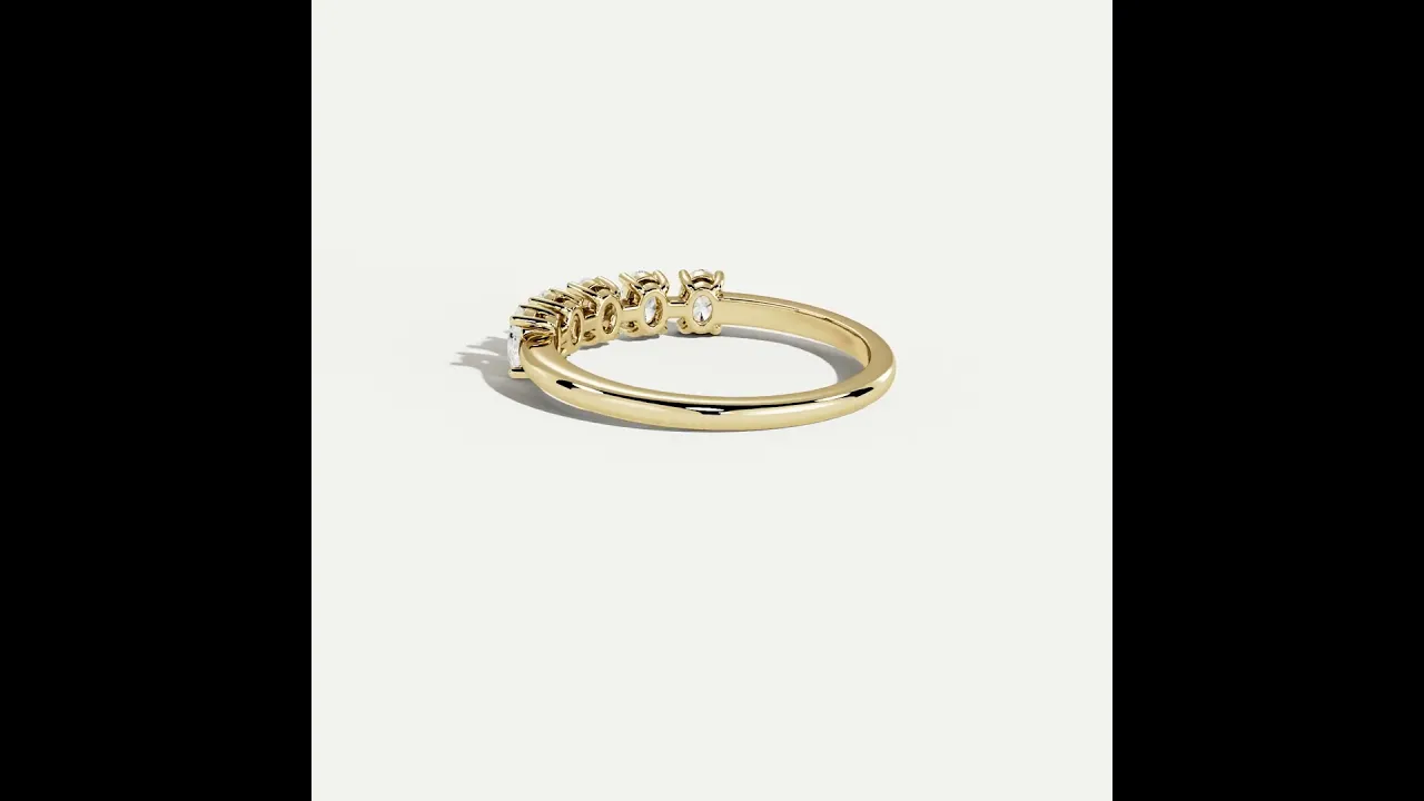 Floating Oval Cut Lab-Grown Diamond Five-Stone Anniversary Ring
