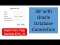 JSP with Oracle Database connection Registration Page Example