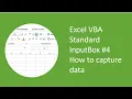Excel VBA Standard InputBox - How to capture data