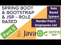 Role-Based System Fetch Employees List Spring Boot REST Bootstrap JSP Java MySQL