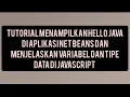 Hello Java Variabel dan Tipe Data Javascript