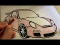Coloring A Porsche 911 Car Coloring Page