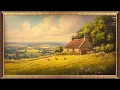 Country Cottage in Summer TV Screensaver Vintage Farmhouse Painting for TV