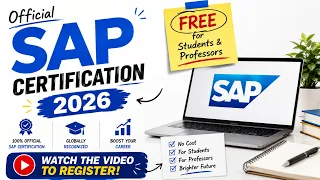 Official SAP Certification 2026 - Free for Students Professors Watch the to Register
