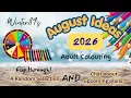 August 2026 Colouring Ideas Plans Random Picks Book Flip-Throughs Channel Updates