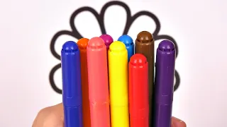 Flower Drawing and Marker Coloring