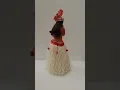 Polynesian dancer musical Vintage Hula Girl 12 in Rotating Music Grass Skirt Tiki Bar Hawaii Aloha